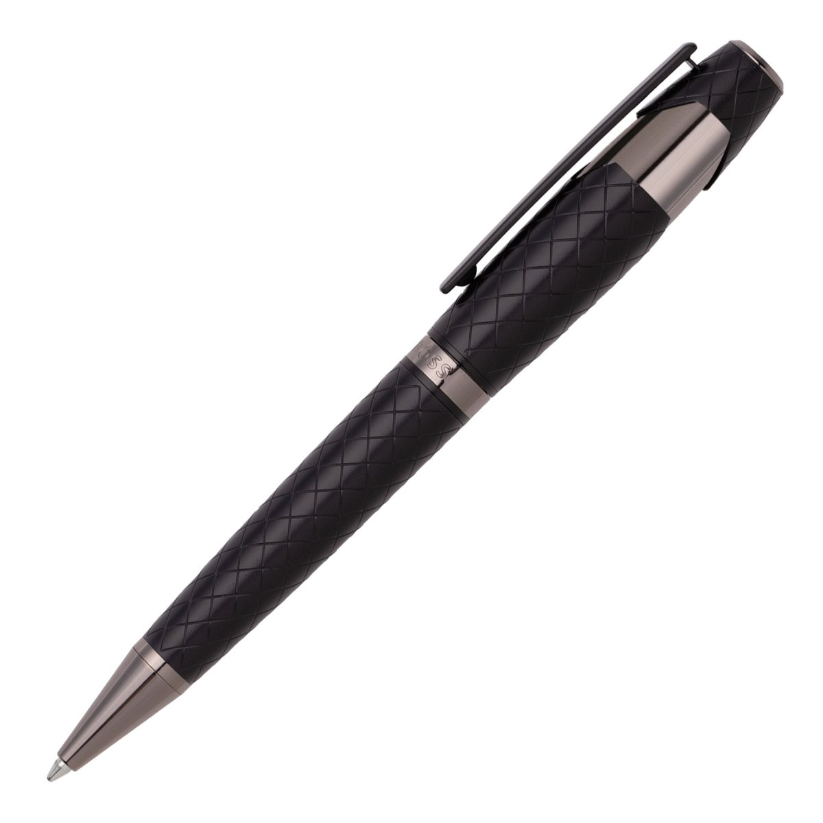 HUGO BOSS HSS2524A Στυλό Chevron Black Ballpoint Pen - Κοσμηματοπωλείο Goldy