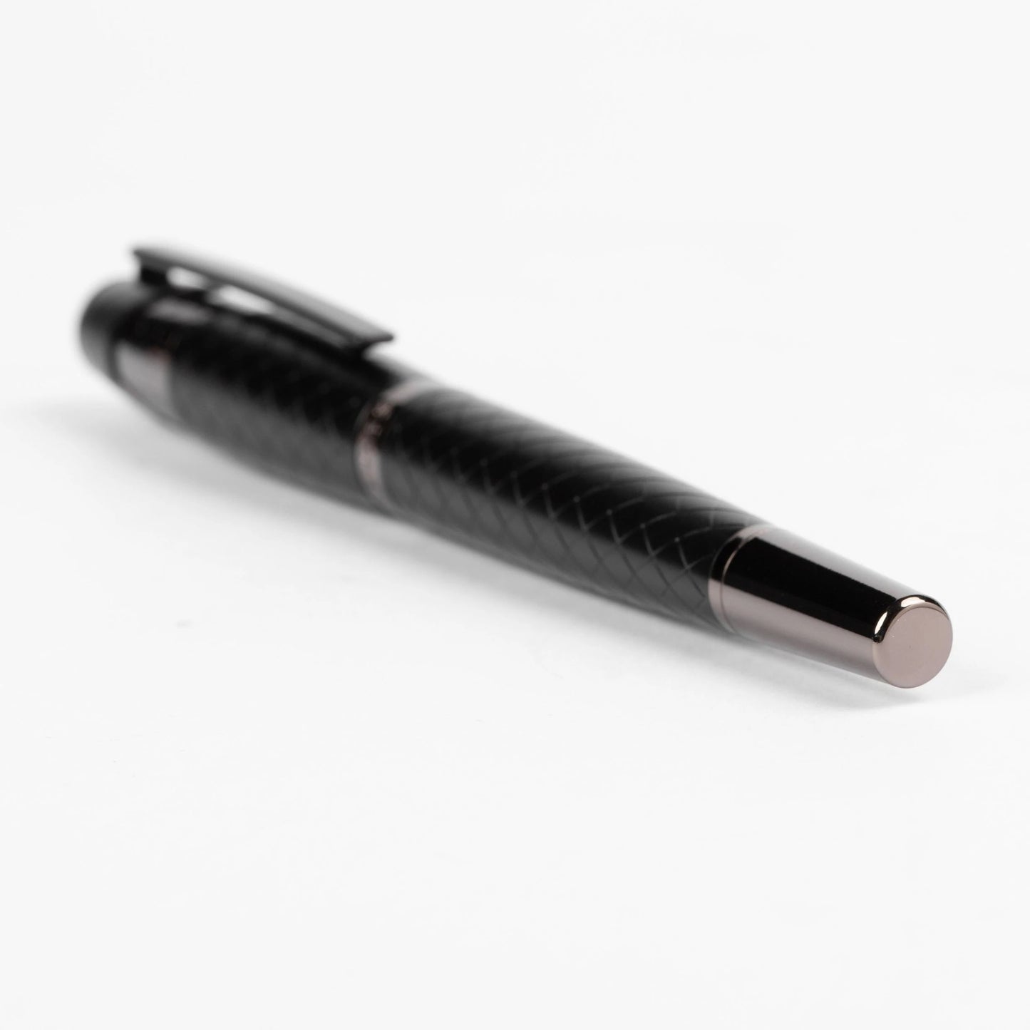 HUGO BOSS HSS2525A Στυλό Chevron Black Rollerball Pen - Κοσμηματοπωλείο Goldy