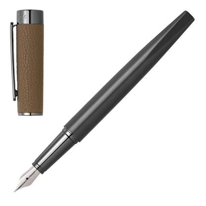HUGO BOSS HSU3892X Στυλό Corium Camel Fountain Pen - Κοσμηματοπωλείο Goldy