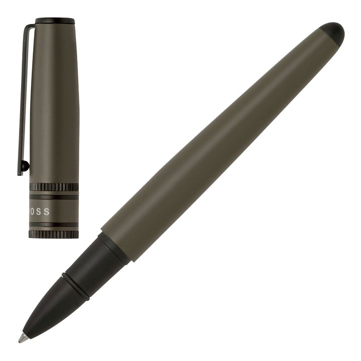 HUGO BOSS HSV2125T Στυλό Illusion Gear Khaki Rollerball Pen - Κοσμηματοπωλείο Goldy