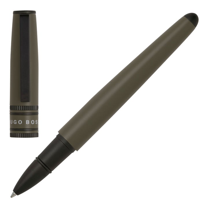 HUGO BOSS HSV2125T Στυλό Illusion Gear Khaki Rollerball Pen - Κοσμηματοπωλείο Goldy