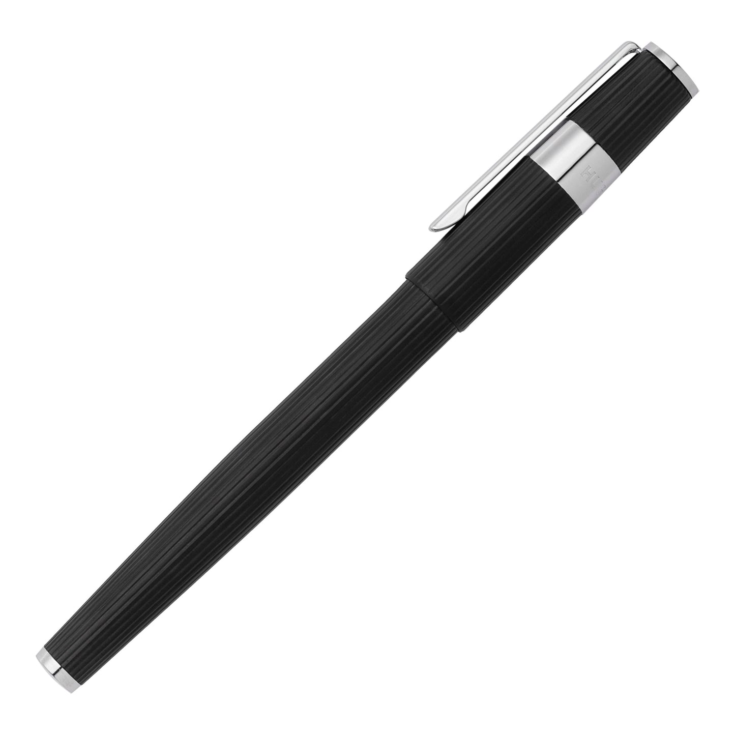 HUGO BOSS HSV2852A Πένα Gear Pinstripe Black / Chrome Fountain Pen - Κοσμηματοπωλείο Goldy