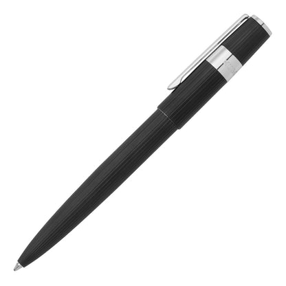 HUGO BOSS HSV2854A Στυλό Gear Ballpoint Pen Pinstripe Black / Chrome - Κοσμηματοπωλείο Goldy