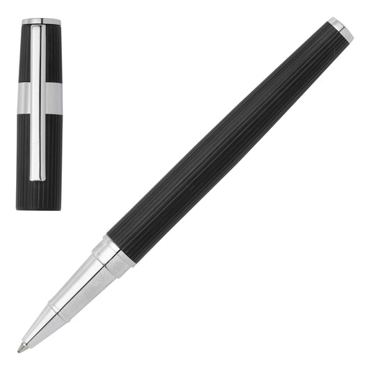 HUGO BOSS HSV2855A Στυλό Gear Pinstripe Black Rollerball Pen - Κοσμηματοπωλείο Goldy