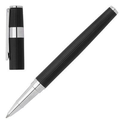 HUGO BOSS HSV2855A Στυλό Gear Pinstripe Black Rollerball Pen - Κοσμηματοπωλείο Goldy