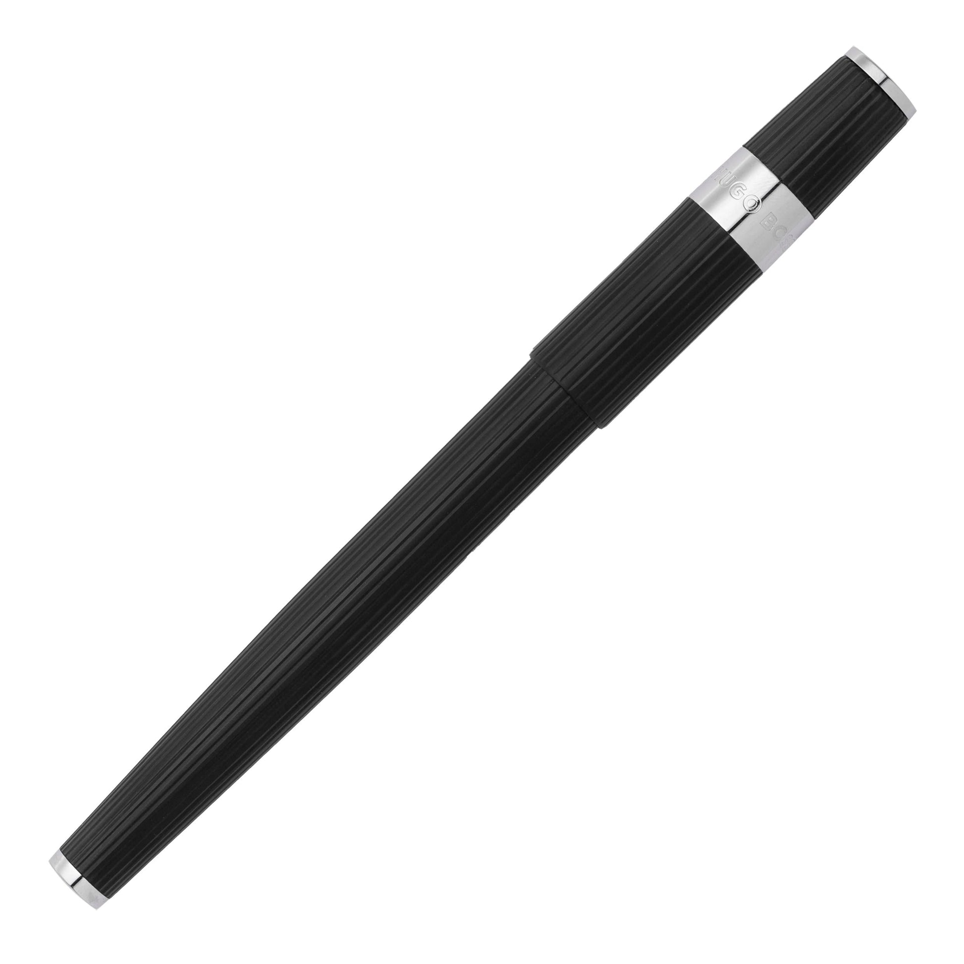 HUGO BOSS HSV2855A Στυλό Gear Pinstripe Black Rollerball Pen - Κοσμηματοπωλείο Goldy