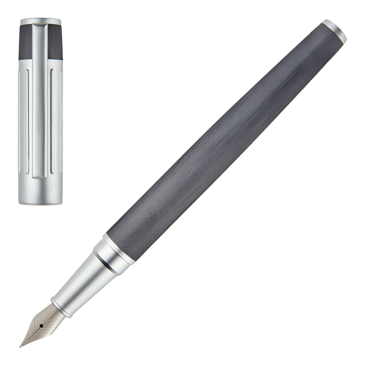 HUGO BOSS HSV3062D Πένα Gear Ribs Gun Fountain Pen - Κοσμηματοπωλείο Goldy