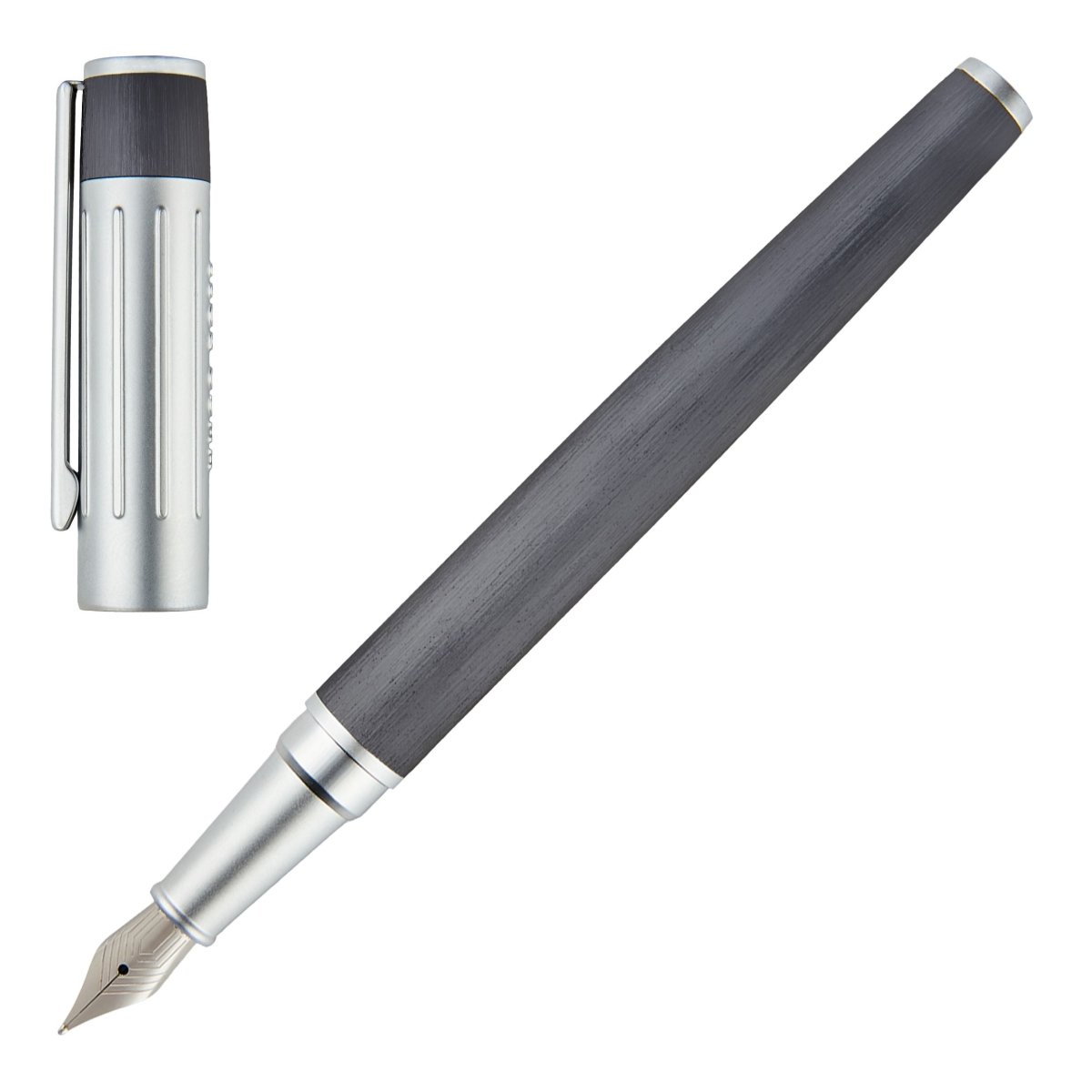 HUGO BOSS HSV3062D Πένα Gear Ribs Gun Fountain Pen - Κοσμηματοπωλείο Goldy