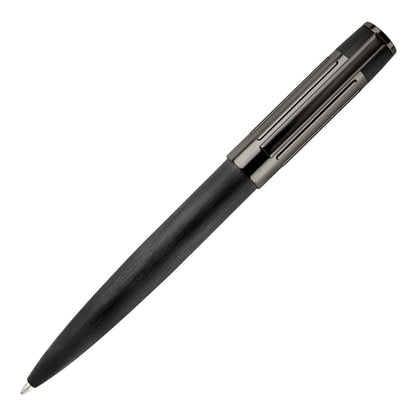 HUGO BOSS HSV3064A Στυλό Gear Ribs Black Ballpoint Pen - Κοσμηματοπωλείο Goldy