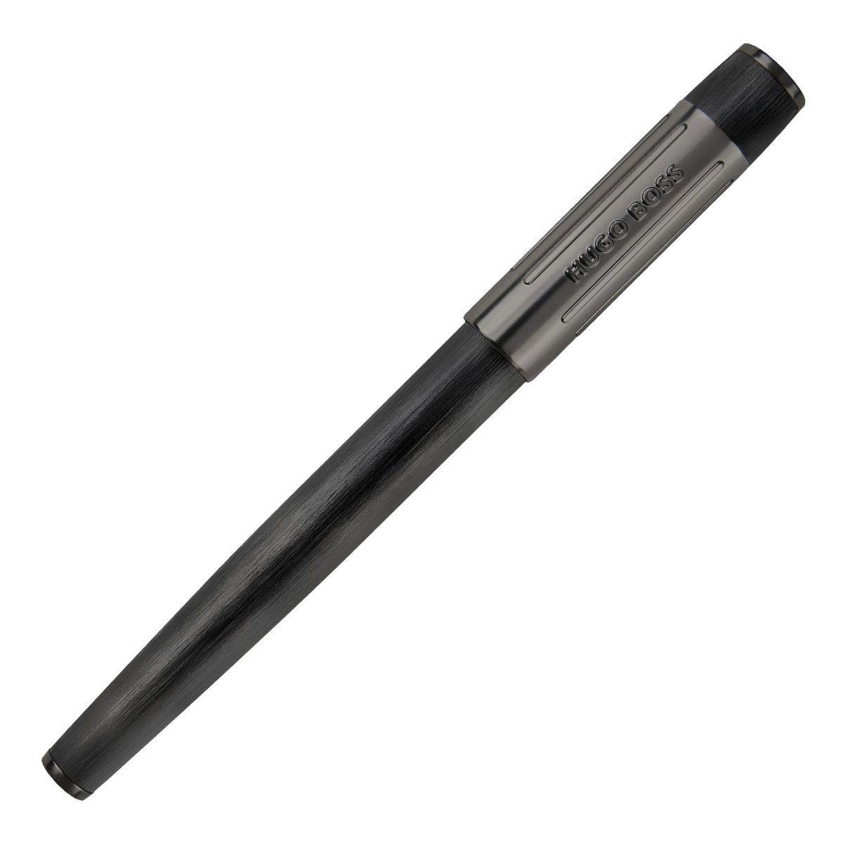 HUGO BOSS HSV3065A Στυλό Gear Ribs Black Rollerball Pen - Κοσμηματοπωλείο Goldy