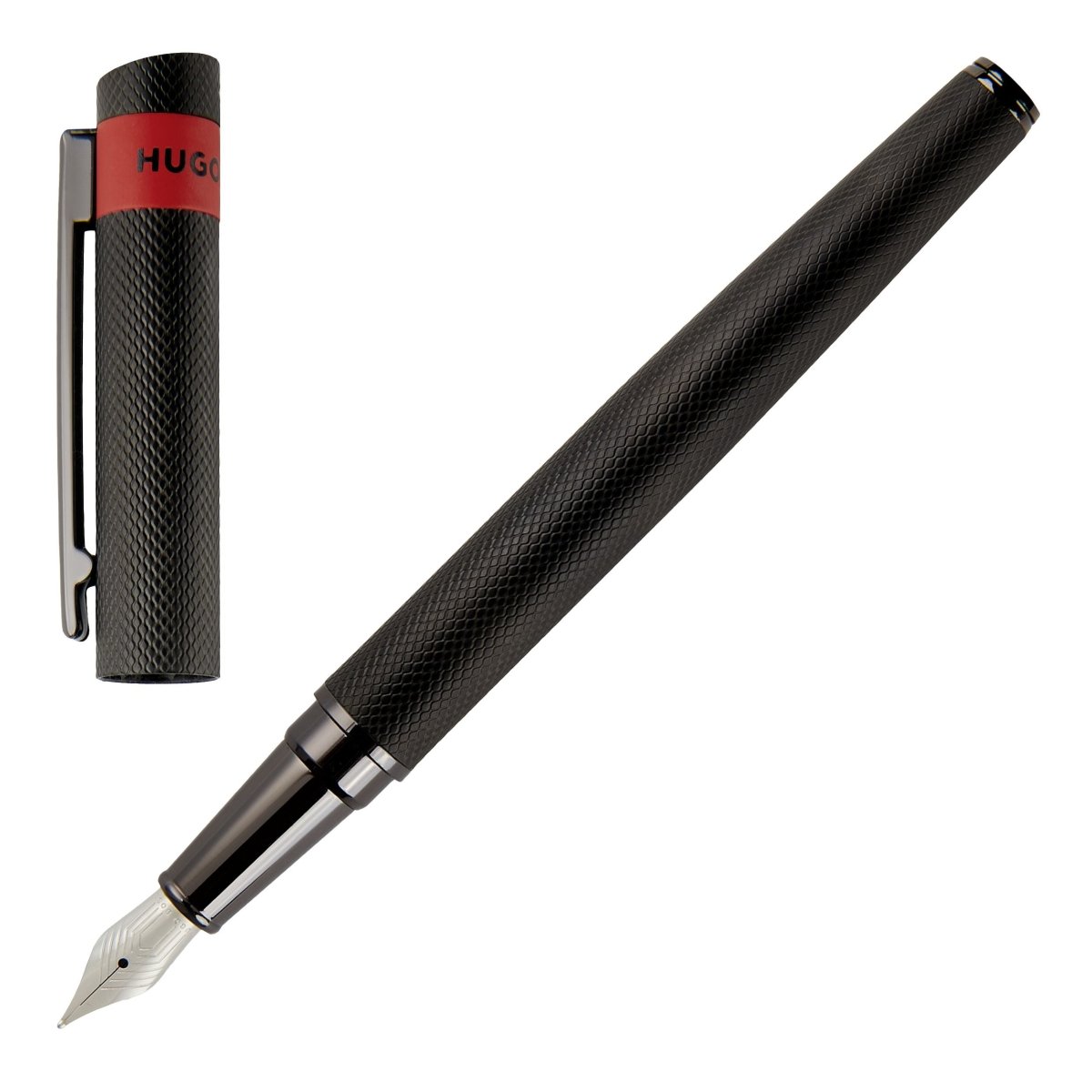 HUGO BOSS HSW3672A Στυλό Loop Diamond Black Fountain Pen - Κοσμηματοπωλείο Goldy