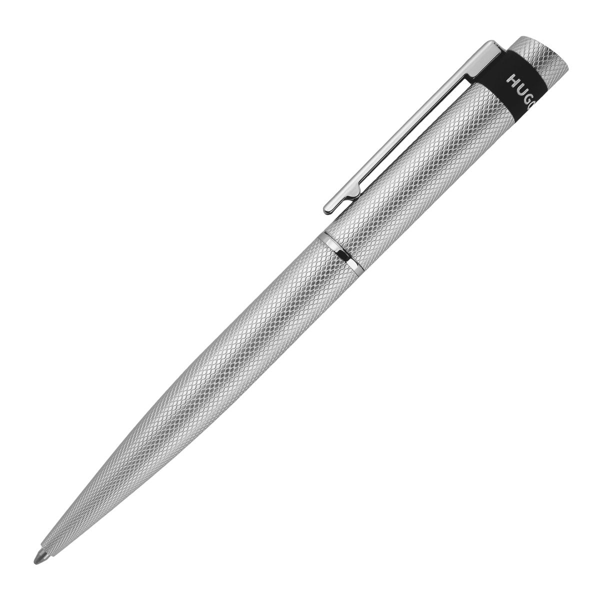 HUGO BOSS HSW3674B Στυλό Loop Diamond Chrome Ballpoint Pen - Κοσμηματοπωλείο Goldy