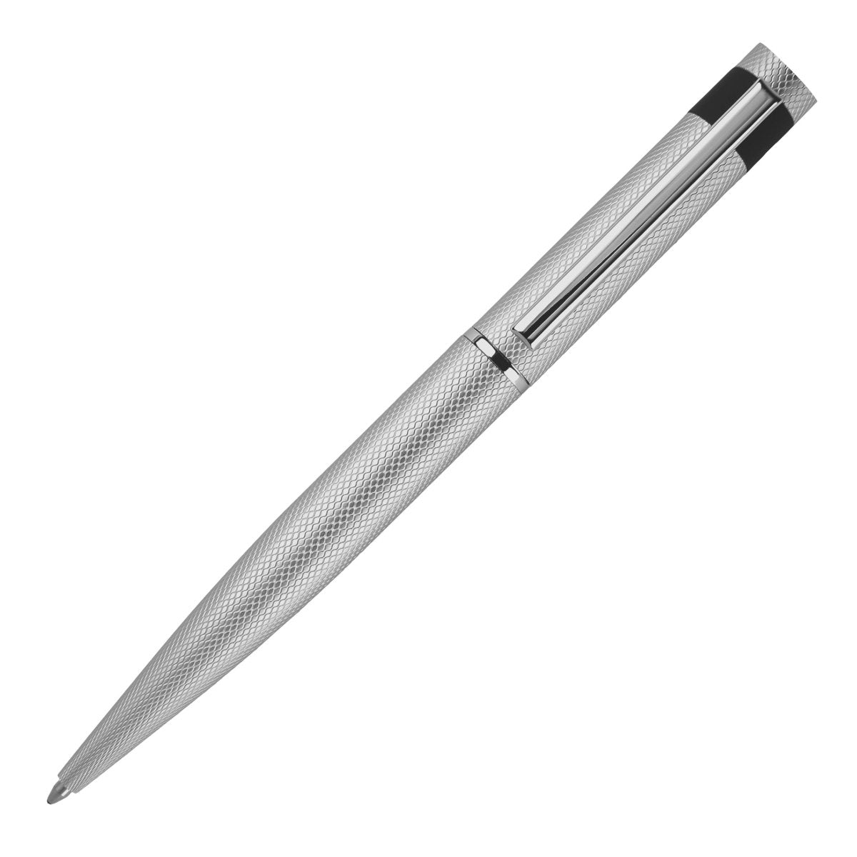 HUGO BOSS HSW3674B Στυλό Loop Diamond Chrome Ballpoint Pen - Κοσμηματοπωλείο Goldy