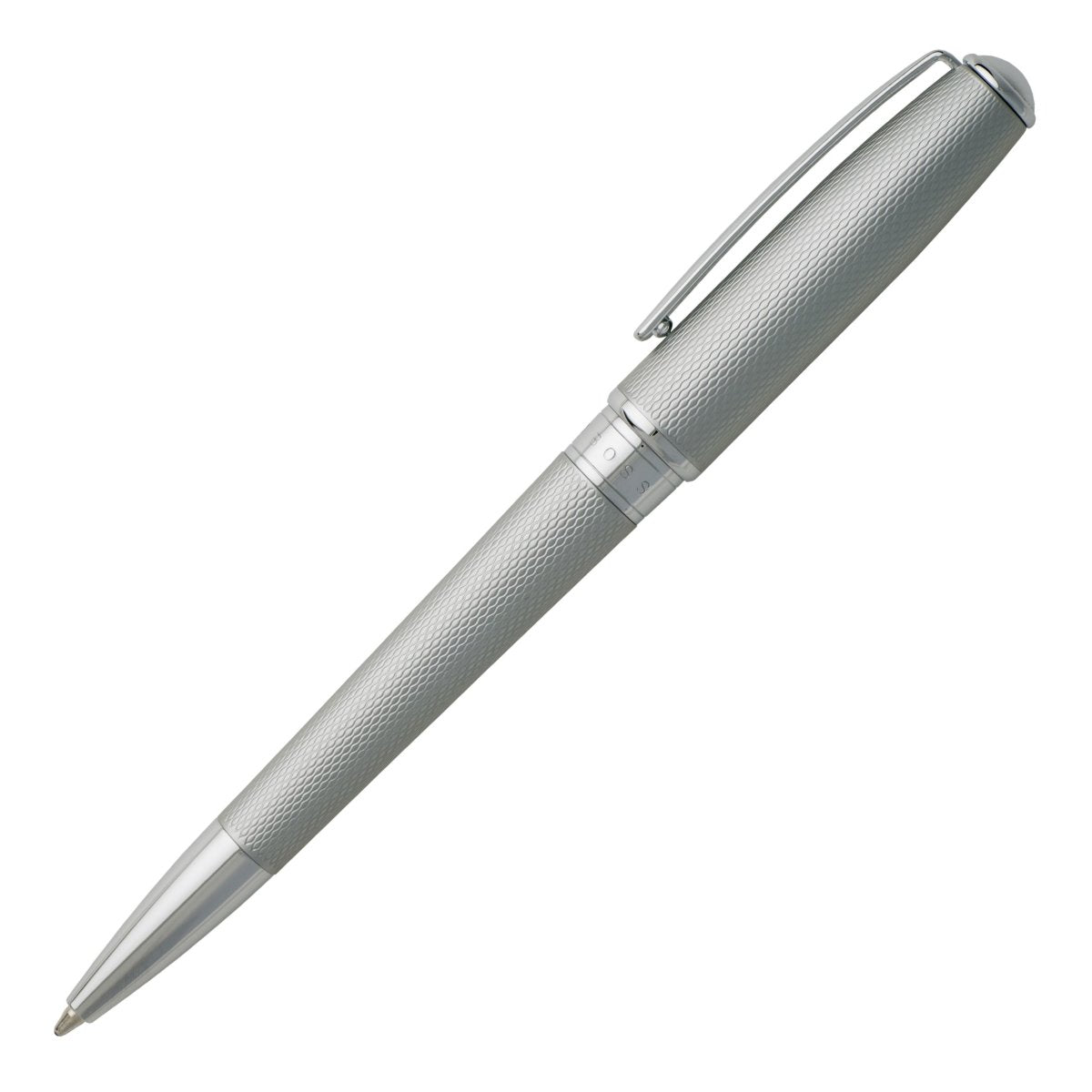 HUGO BOSS HSW7444B Στυλό Essential Matte Chrome Ballpoint Pen - Κοσμηματοπωλείο Goldy