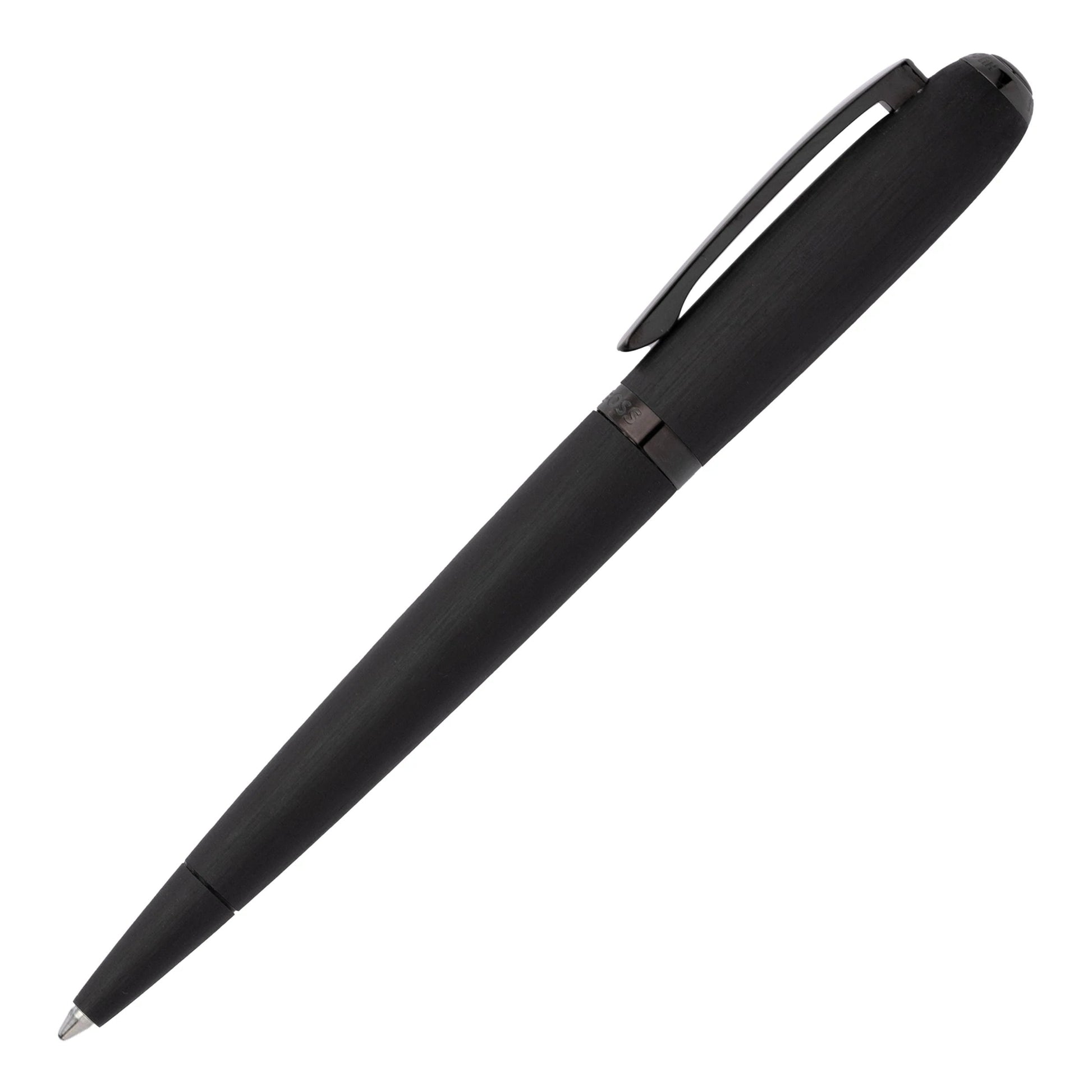 HUGO BOSS HSY2434A Στυλό Contour Brushed Black Ballpoint Pen - Κοσμηματοπωλείο Goldy