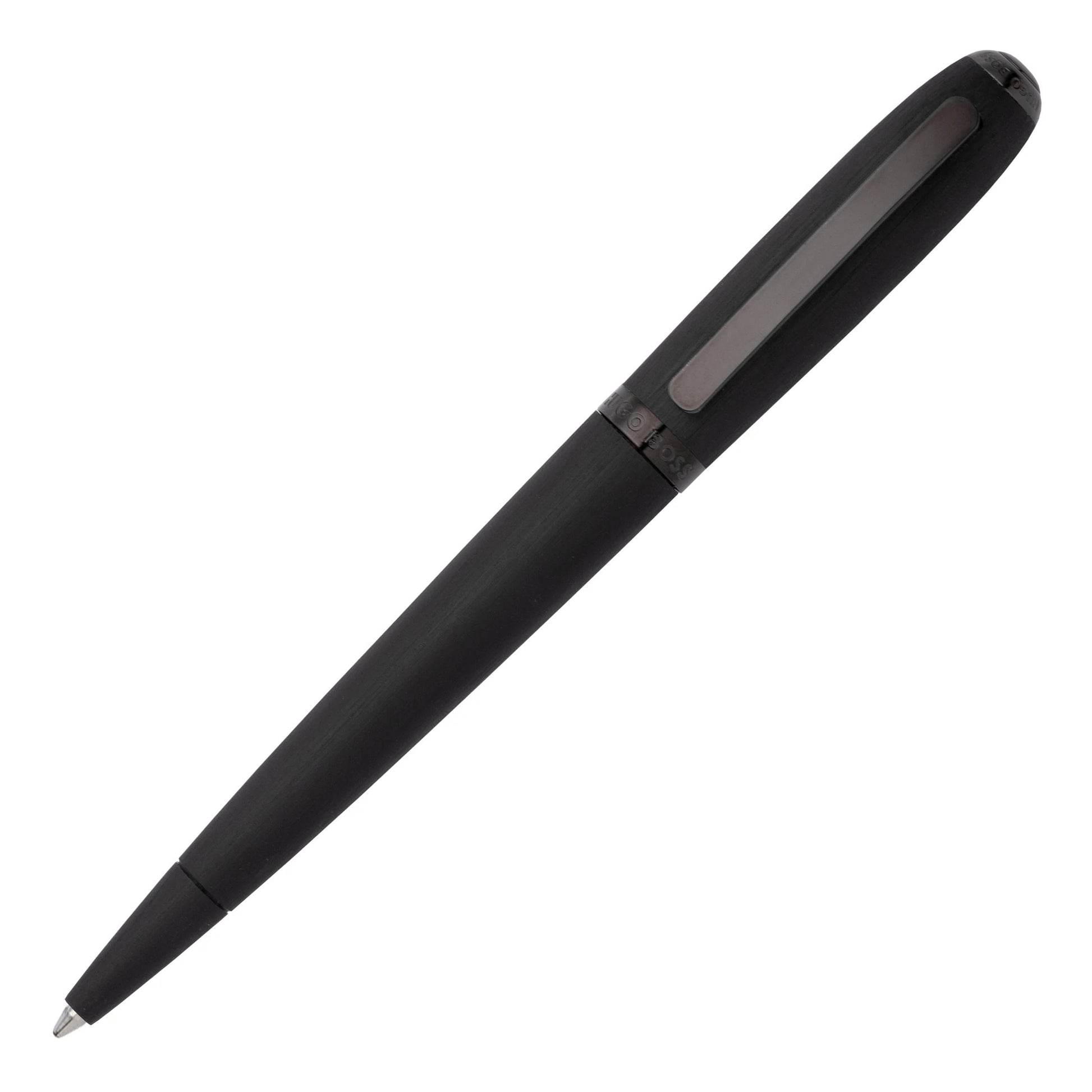 HUGO BOSS HSY2434A Στυλό Contour Brushed Black Ballpoint Pen - Κοσμηματοπωλείο Goldy