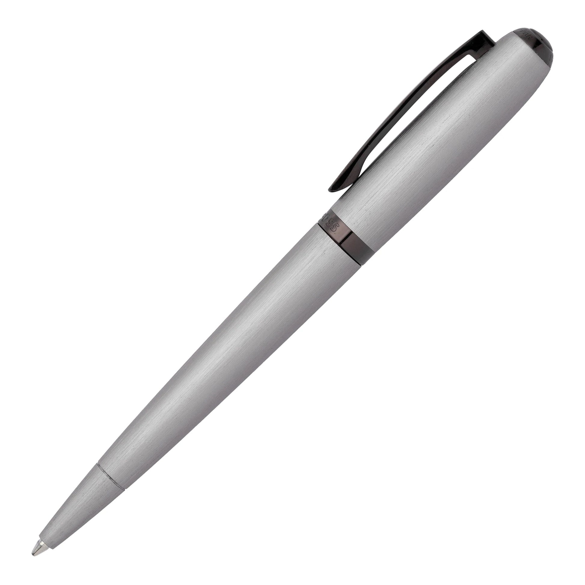 HUGO BOSS HSY2434B Στυλό Contour Brushed Chrome Ballpoint Pen - Κοσμηματοπωλείο Goldy