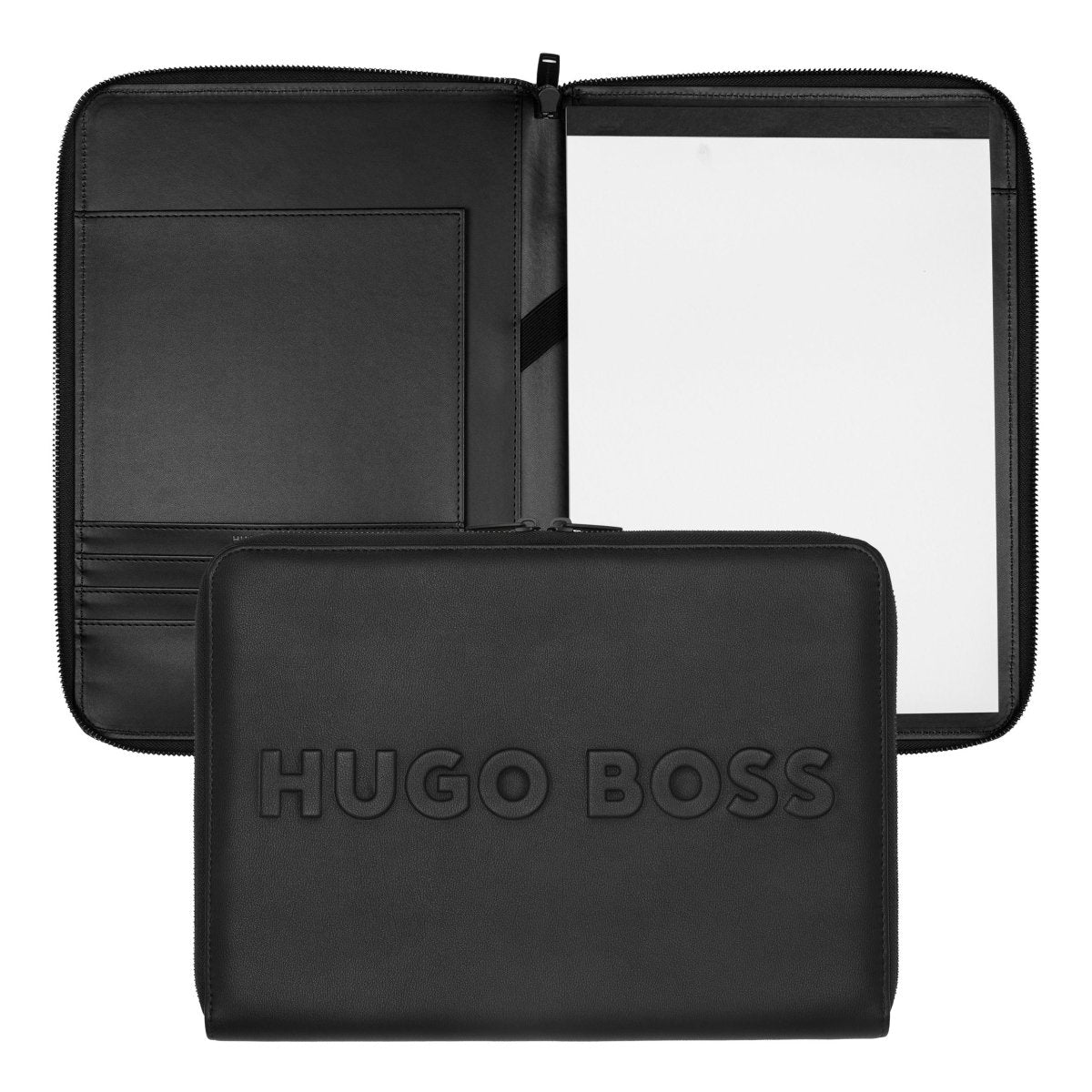 HUGO BOSS HTA209A Ντοσιέ A4 Label Black Conference Folder Zip - Κοσμηματοπωλείο Goldy