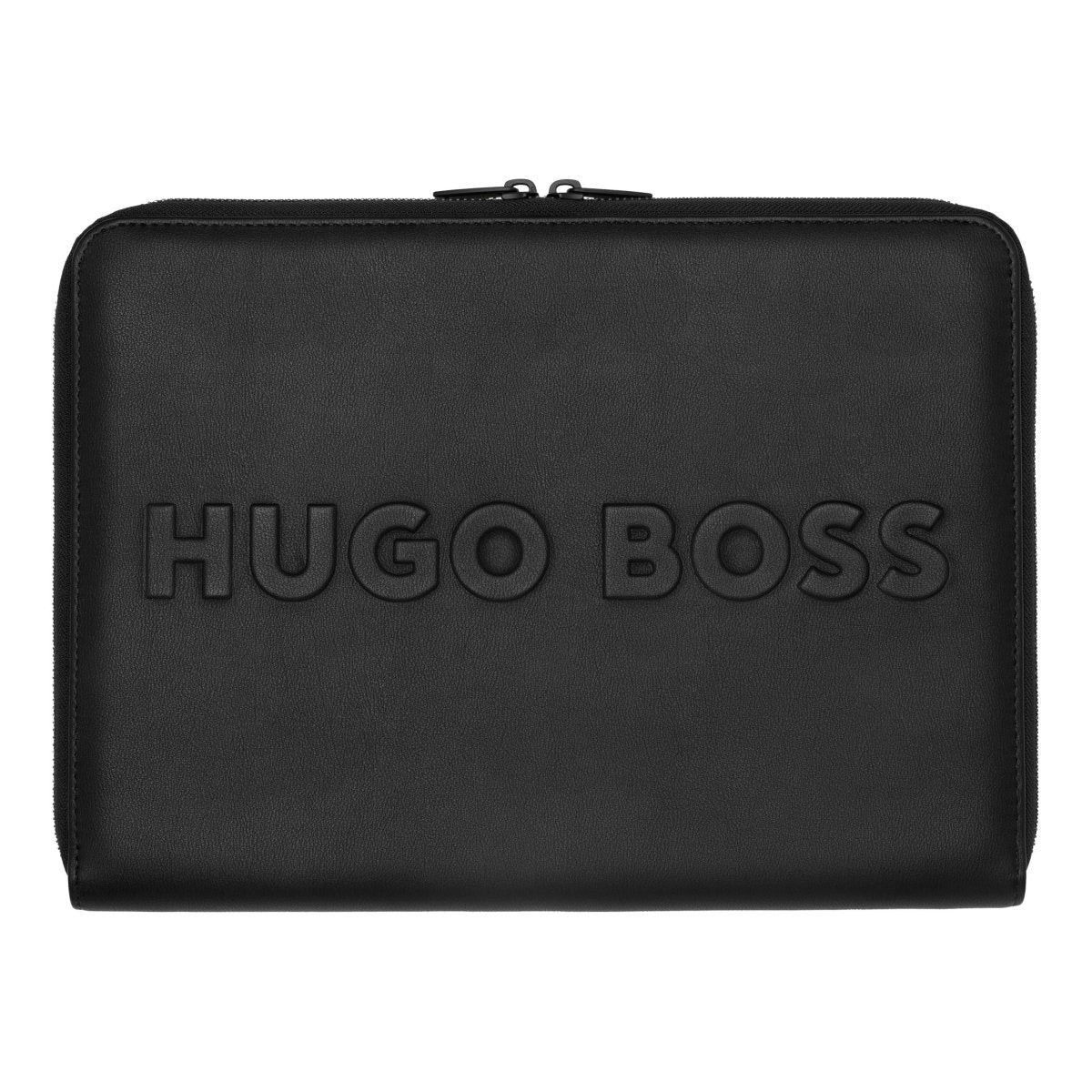 HUGO BOSS HTA209A Ντοσιέ A4 Label Black Conference Folder Zip - Κοσμηματοπωλείο Goldy