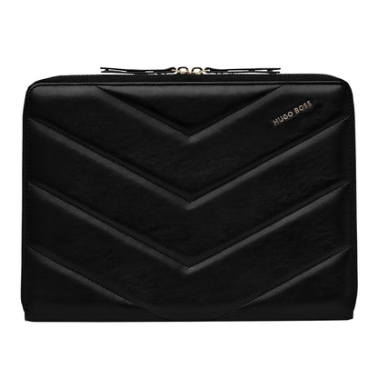 HUGO BOSS HTA311A Ντοσιέ A4 Triga Black Zip Folder - Κοσμηματοπωλείο Goldy