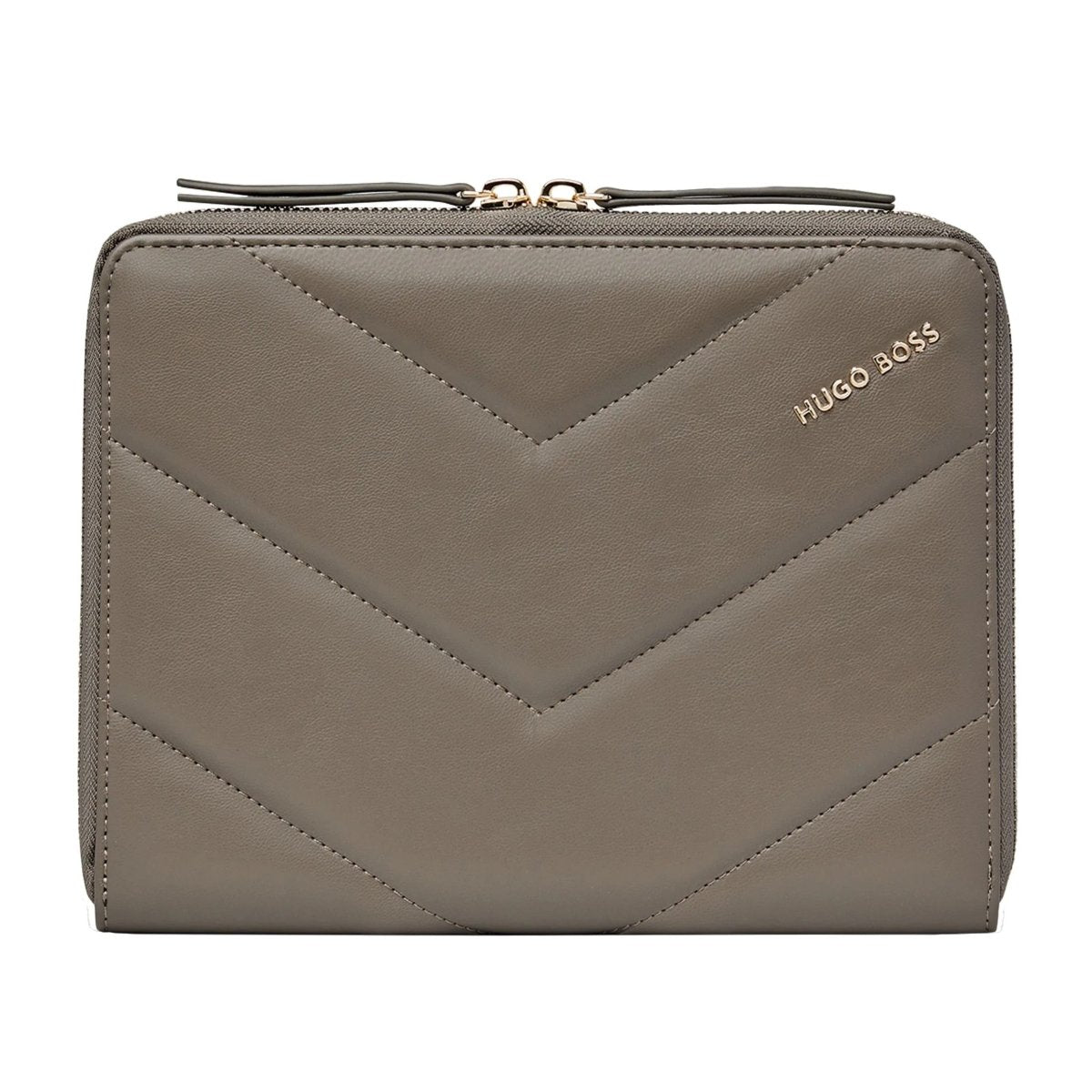 HUGO BOSS HTM311H Ντοσιέ A5 Triga Taupe Zip Folder - Κοσμηματοπωλείο Goldy