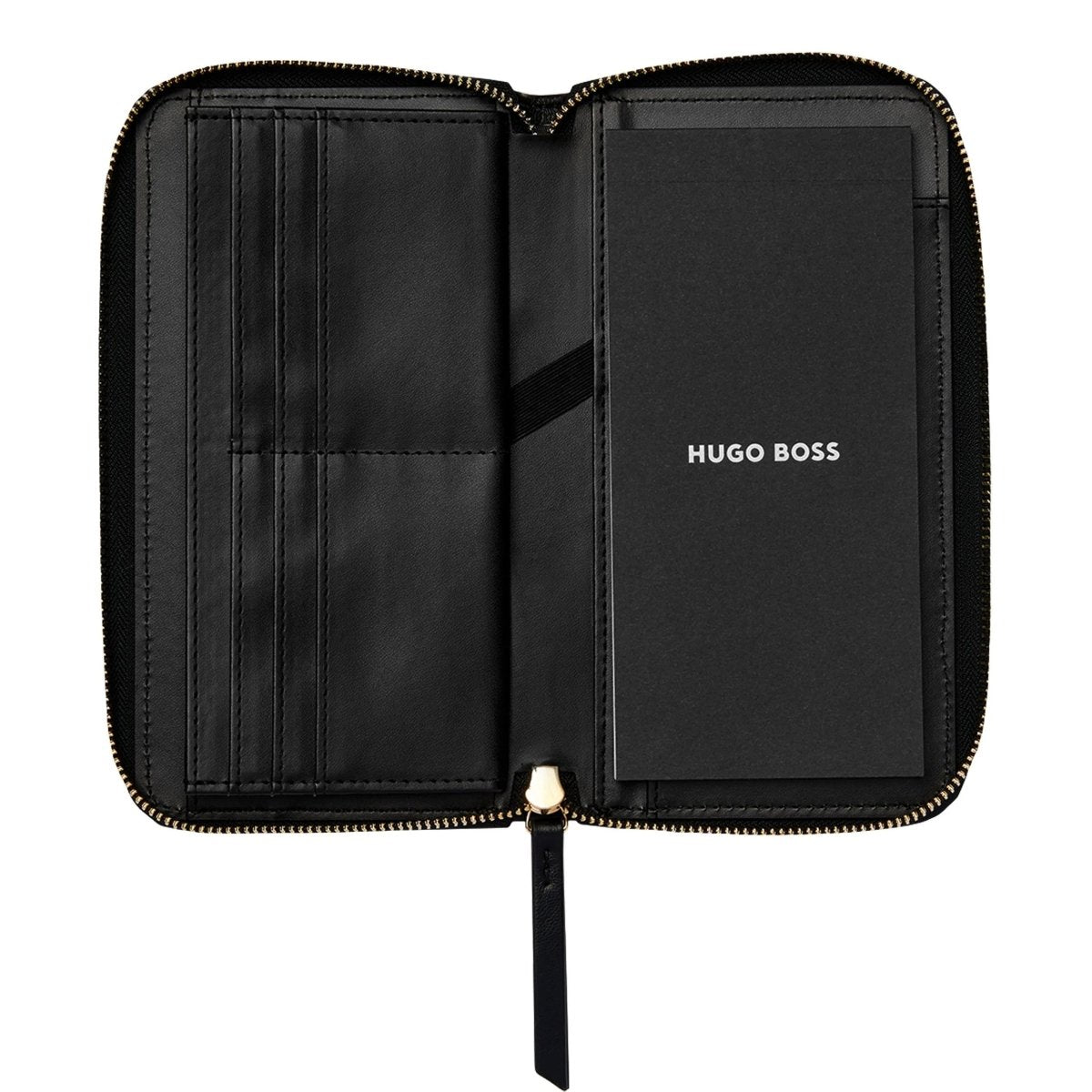 HUGO BOSS HTO311A Ντοσιέ A7 Triga Black Zip Organizer - Κοσμηματοπωλείο Goldy