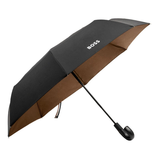 HUGO BOSS HUF321A Ομπρέλα Αυτόματη Pocket Umbrella Iconic Black - Κοσμηματοπωλείο Goldy