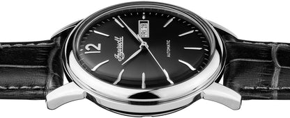 Ingersoll I00502 New Haven Automatic Black Leather Strap - Κοσμηματοπωλείο Goldy