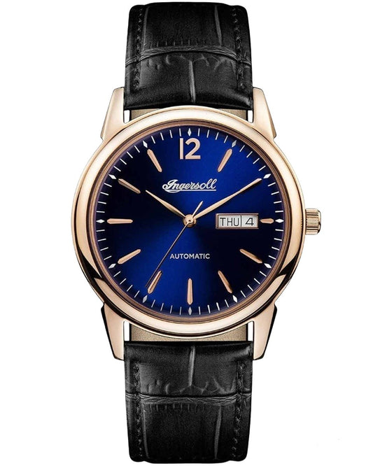 Ingersoll I00504 New Haven Automatic BLack Leather Strap - Κοσμηματοπωλείο Goldy
