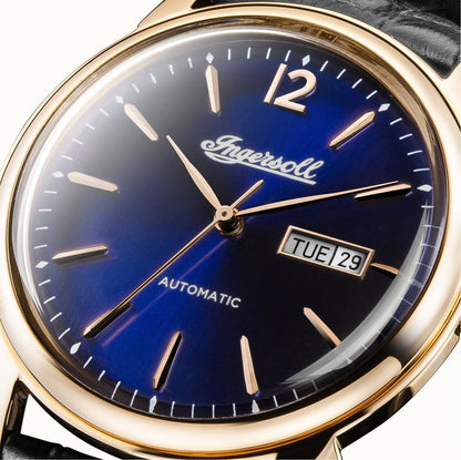 Ingersoll I00504 New Haven Automatic BLack Leather Strap - Κοσμηματοπωλείο Goldy