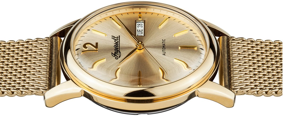 Ingersoll I00506 New Haven Automatic Gold Stainless Steel Watch - Κοσμηματοπωλείο Goldy
