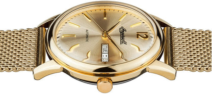Ingersoll I00506 New Haven Automatic Gold Stainless Steel Watch - Κοσμηματοπωλείο Goldy