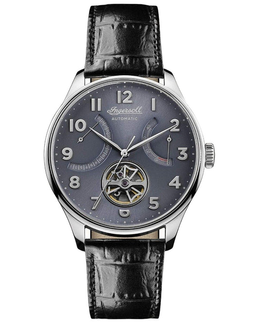 Ingersoll I04604 Hawley Automatic Black Leather Strap - Κοσμηματοπωλείο Goldy