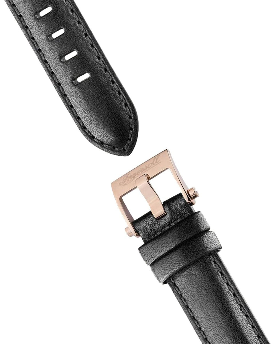 Ingersoll I07705 Jazz Automatic Black Leather Strap - Κοσμηματοπωλείο Goldy