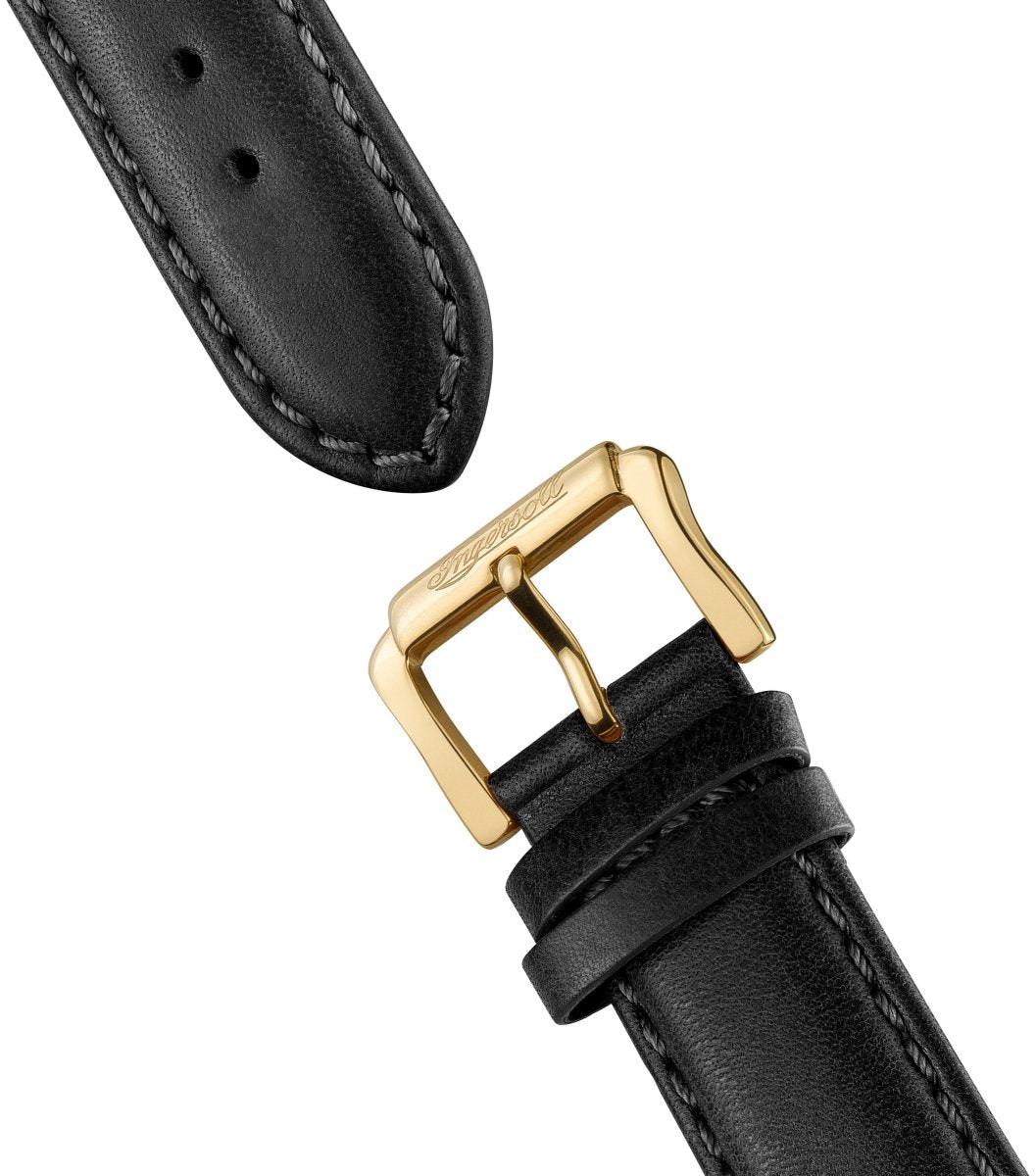 Ingersoll I09601 Hollywood Automatic Black Leather Strap - Κοσμηματοπωλείο Goldy