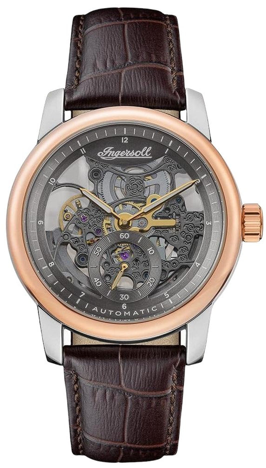 Ingersoll I11001 Baldwin Automatic Brown Leather Strap - Κοσμηματοπωλείο Goldy