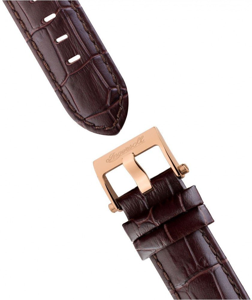 Ingersoll I12701 Swing Automatic Brown Leather Strap - Κοσμηματοπωλείο Goldy