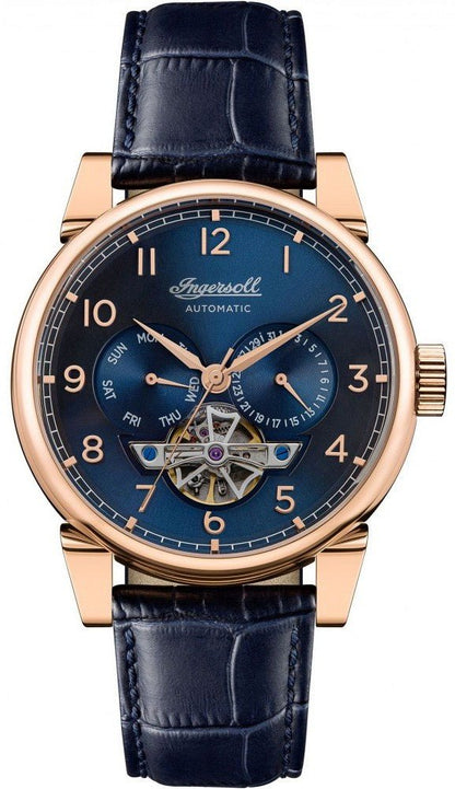 Ingersoll I12702 Swing Automatic Blue Leather Strap - Κοσμηματοπωλείο Goldy