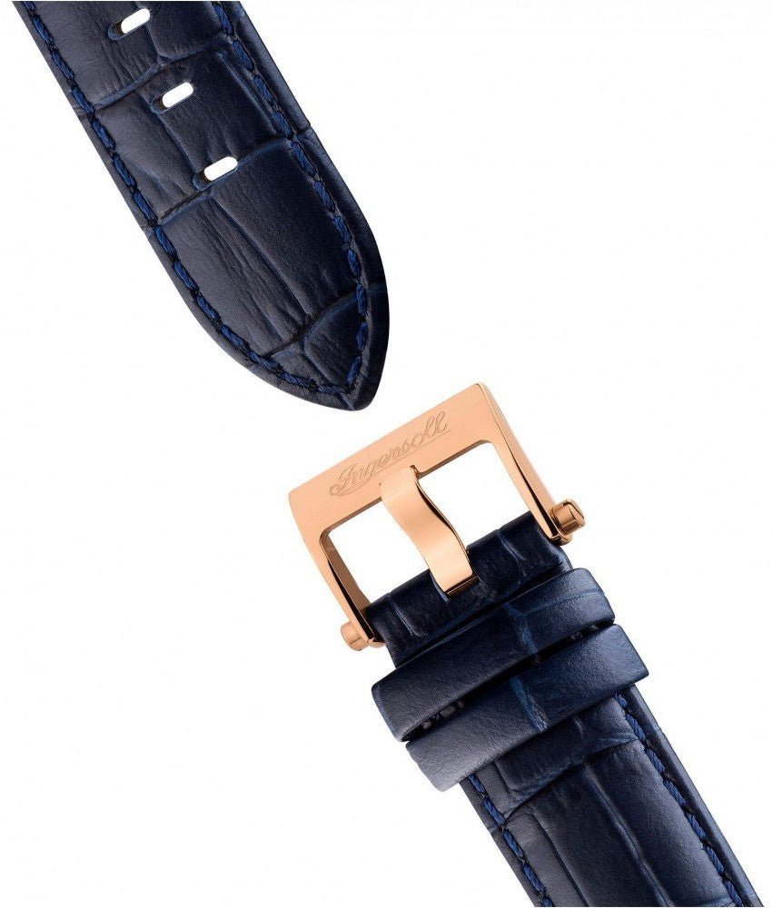 Ingersoll I12702 Swing Automatic Blue Leather Strap - Κοσμηματοπωλείο Goldy