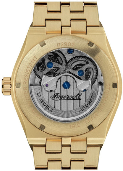 Ingersoll I12902 Broadway Automatic Gold Stainless Steel Bracelet - Κοσμηματοπωλείο Goldy