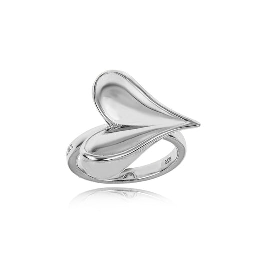 JOOLS DSR6397.1 Δαχτυλίδι Από Επιπλατινωμένο Ασήμι με Καρδιά - Κοσμηματοπωλείο Goldy