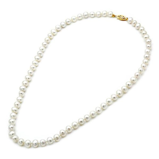 Κολιέ 110141 με Μαργαριτάρια Fresh Water Pearl 6,0-6,5mm 14ct - Κοσμηματοπωλείο Goldy