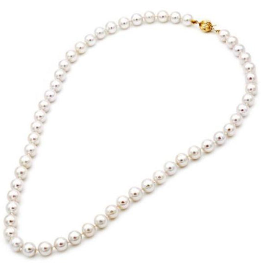 Κολιέ 110142 με Μαργαριτάρια Fresh Water Pearl 7,0-8,0mm 14ct - Κοσμηματοπωλείο Goldy