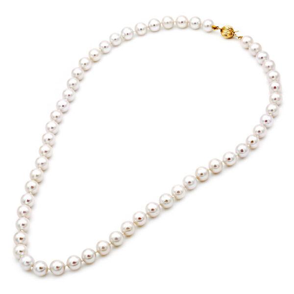 Κολιέ 110143 με Μαργαριτάρια Fresh Water Pearl 8,0-9,0mm 14ct - Κοσμηματοπωλείο Goldy