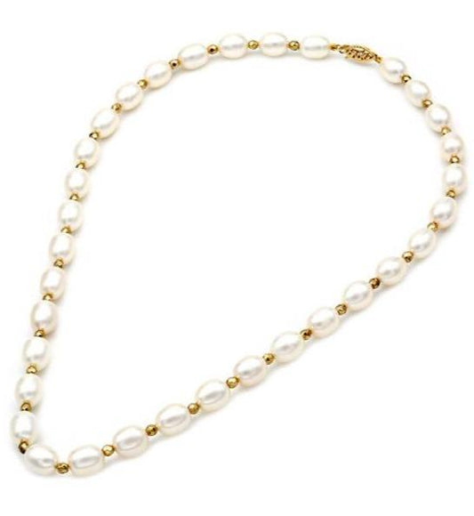 Κολιέ 110149 με Μαργαριτάρια Fresh Water Pearl 8,0-10,0mm 14ct - Κοσμηματοπωλείο Goldy