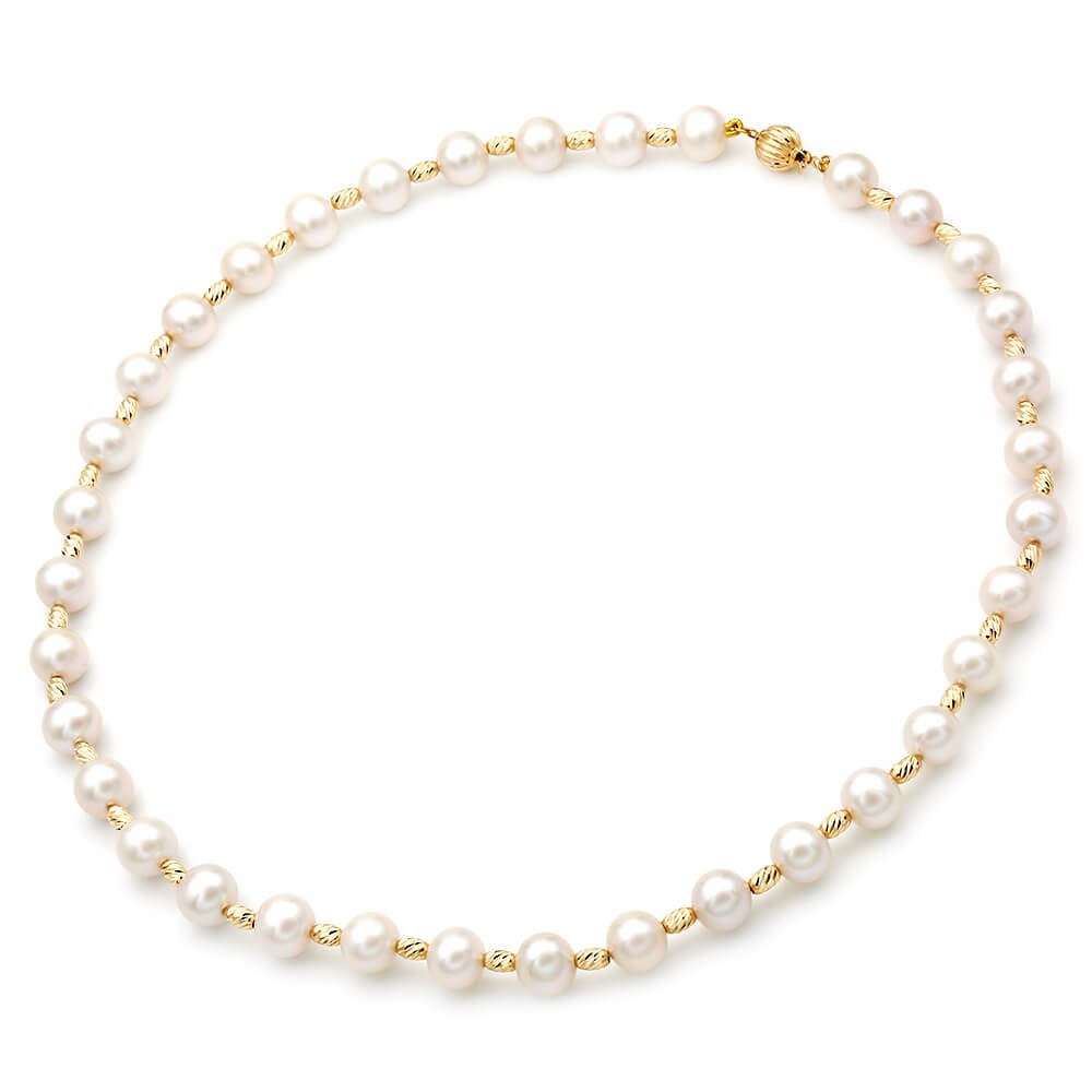 Κολιέ 110290 Μαργαριτάρια Fresh Water Pearl 8-9mm 14ct - Κοσμηματοπωλείο Goldy