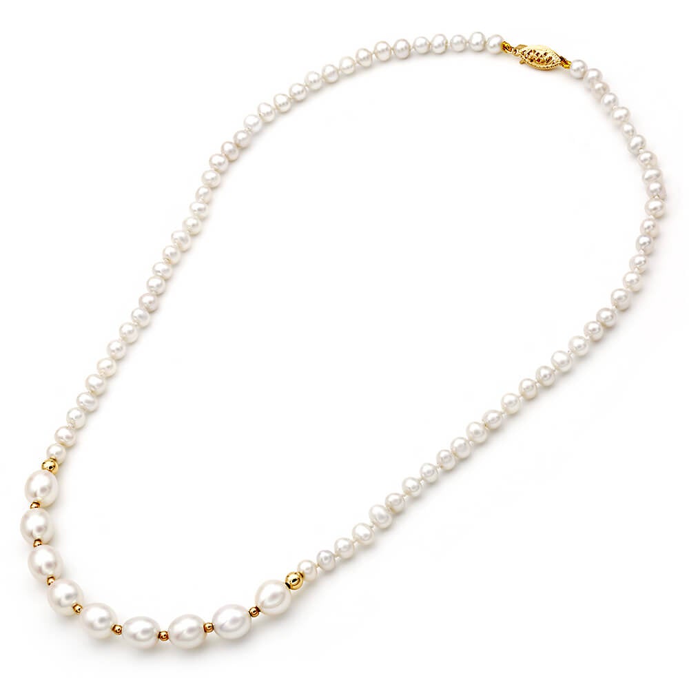 Κολιέ 110291 Μαργαριτάρια Fresh Water Pearl 4-9mm 14ct - Κοσμηματοπωλείο Goldy