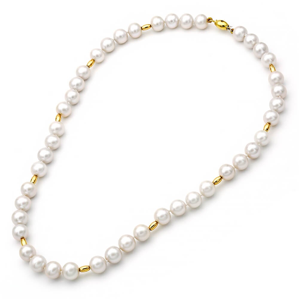 Κολιέ 110293 Μαργαριτάρια Fresh Water Pearl 8-9mm 14ct - Κοσμηματοπωλείο Goldy