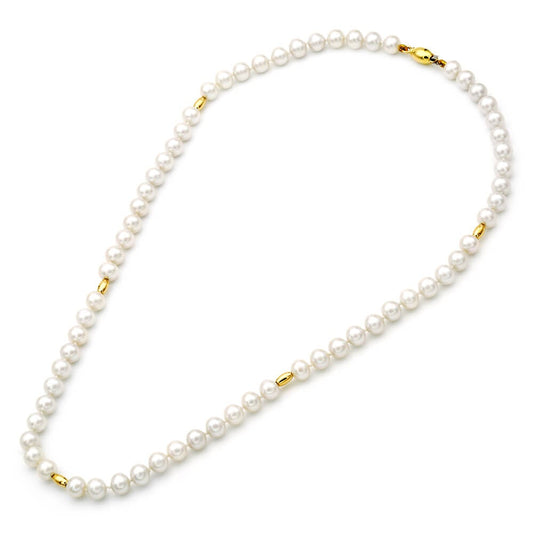 Κολιέ 110295 Μαργαριτάρια Fresh Water Pearl 6-6.5mm 18ct - Κοσμηματοπωλείο Goldy