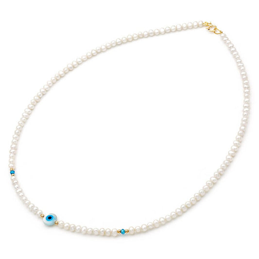 Κολιέ 110302 Μαργαριτάρια Fresh Water Pearl 3-3.5mm 14ct - Κοσμηματοπωλείο Goldy